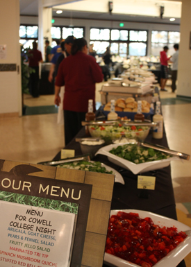 Food served at College Night